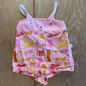 Vintage Cat Romper